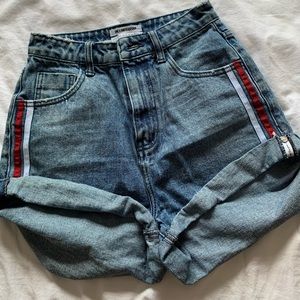 One by One Teaspoon High-Rise Bandit Shorts